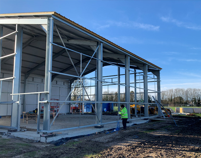 Steel Frame with Roof ready for walls
